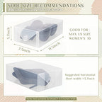 Sintuff 20 Pcs Clear Shoe Boxes Plastic Stackable Clear Shoe Storage Boxes for Women Men Ankle Boots High Heels Rooms Closet(11.8 x 7.5 x 3.7 Inches) - size: 11.8 x 7.5 x 3.7 Inches