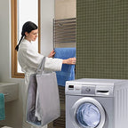 Fentec Hanging Laundry Hamper, Hanging Laundry Basket, Slim Laundry Hamper Bag with Handles, Portable Hanging Closet Hamper, Mesh Heavy Duty Hanging Laundry Bag Grey 2 Pack - color: Grey, size: 2 Pack-One section