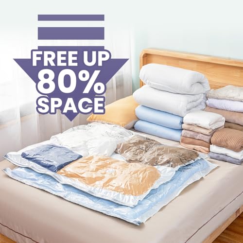 TAILI 6 Pack Vacuum Storage Bags, XXL Jumbo (47x39 Inch), Vacuum Sealed Bags for Comforter and Blankets, Bedding, Clothing, Giant Space Saver Bags for Huge Stuffed Toy - size: 6 XXL