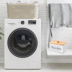 Tbestmax Acrylic Dryer Sheet Holder Container for Laundry Room Dryer Sheet Dispenser with Bamboo Lid