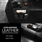 Couch Remote Caddy Control Holder Sofa Organizer with Detachable Wooden Snack Tray for Recliner Mattresses Chair Armrests with 4 Slots - 1 Large Pockets and 3 Small Pockets (Black) - color: Black