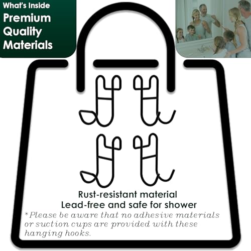 Shower Caddy Hook for Helmet, Fence, Wire Shelves - Heavy Duty Rustproof Utility Hooks for Hanging Wires - 4 Pack Black - color: Black 3, size: 2 Closed 2 Open Hooks