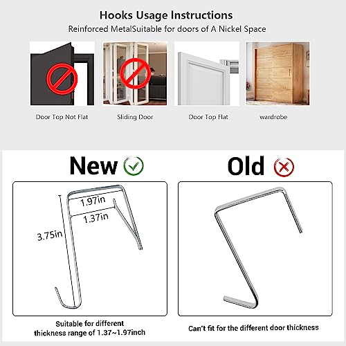 homyfort 2 Pack Over the Door Shoe Organizer, Hanging Shoe Rack Storage Holder with 48 Large Pockets for Closet Door (Grey) - color: Linen-like Grey, size: 2 Pack 24 Pockets