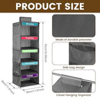 Gray 5-Shelf Polyester Kids' Daily Clothes Organizer - Monday to Friday, Holds Hats, T-Shirts, Bags & Towels - color: Grey