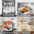 GIUOIDUO stainless steelFood Storage 12-Pack Lunch BoxContainers setsstorage box with lidfreezer FrozenKitchen tra with lidOven plateSide dish plate Freezer & Dishwasher Safe - color: 12-Pack