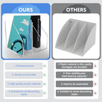 Acrylic Paper Tray Stackable Letter Organizers, Clear Paper Desk Organizer, 3-Tier, Desk A4 File Holder for Office Document Desktop File - style: Vertical-1Pack