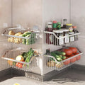4 Set Hanging Wall Mount Storage Baskets, Multiuse Sturdy SUS304 Stainless Steel Organizing Baskets for Home Kitchen, Bathroom, Pantry Utility, Laundry Organizer,L15.75Inch, D 6.3Inch, H 4.75Inch - size: 15.8Inch 4PCS