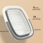 Collapsible Foot Bath Basin for Soaking Feet,Foot Soak Tub,Plastic Foot Bucket with Handles and Massage Acupoint,Foldable Laundry Basket-Gery (2 Pack) - color: Gray, size: 2 Pack