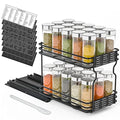 SpaceAid Pull Out Spice Rack Organizer for Cabinet, Heavy Duty Slide Out Seasoning Kitchen Organizer, Cabinet Organizer, with Labels and Chalk Marker, 6.5" W x10.75 D x8.5 H, 1 Drawer 2-Tier - style: 6.5" W, 2-Tier