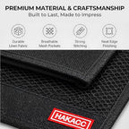 HAKACC Bedside Caddy, Remote Holder for Bed, Storage Organizer with Pockets for Bed, Sofa, Phones, Magazines, Tablets and Accessories, Black