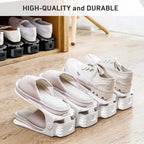 Shoe Organizer 36 Pack - Shoe Stackers, Space Savers 50%, 4 Levels Adjustable Rack, White