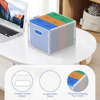 Samstar Hanging File Organizer, Mesh File Folder Organizer Crate Cabinet Inserts Storage Box, Letter Size,White - size: 1 Pack White