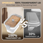 20-23 Lbs Dog Food Storage Container, Collapsible Dog Food Container with Transparent Airtight Lid,Multifunctional Pet Food Storage Container for Dog Cat,Rice,Flour,Pet Food Scoop and Dog Bowl - color: Clear/23 lbs