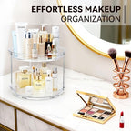 2 Tier Lazy Susan Turntable Organizer 9.25'' Rotating Spice Rack Organization, 1 Pack - size: 1 PACK Transparent