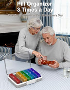 CTIME 4-Tier XL Medicine Organizer with Leather Handle - Portable Pill Case & Empty First Aid Kit for Home, Travel, RV, School, Dorm | Ideal Elderly Gift - size: 4 Tier Medicine Organizer Set