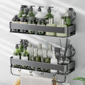 ONXE Shower Caddy Suction Cup,2 Pack Extra-Strong Suction Shower Shelves,No Drilling Rustproof Organizer for Bathroom,Kitchen,Home Decor,Reusable Bathroom Storage with Large Capacity(11.8 inch) - size: 11.8 inch-With bar