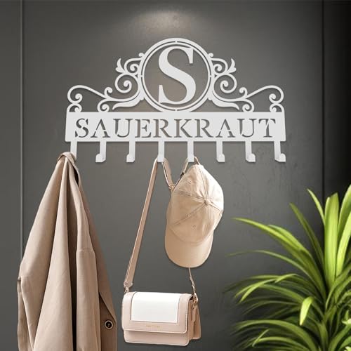 Custom Metal Key Rack Hooks, Personalized Key Holder for Wall,Name Background Letter Theme Wall Decoration Hooks, Key Hanger Organizer for Living Room, Entryway, Bathroom, Kitchen Decor - color: Name Background Letter