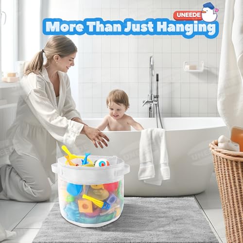 UNEEDE Bath Toy Organizer,4 Gallons Bathtub Toy Storage Organizer,Quick Access Bath Toy Holder For Bathtub,Baby Organizer,Quick Dry Baby For Tub,Mesh Shower Caddy - style: Classic Style