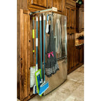 Rev-A-Shelf 22" Pullout Kitchen Cabinet Pantry Organizer with 7 Hanging Hooks with Ball Bearing Slide System, Maple Wood, GLD-W22-SC-7
