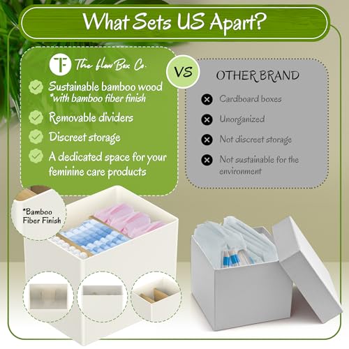 Feminine Care Product Organizer - Tampon Holder and Pad Case for Bathroom Accessories