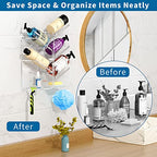 AITEE Acrylic Bathroom Organizer Shower Caddy, Clear Shampoo Holder Organizer Shelf Wall Mounted, Shower Shelves with Suction Cup, No Drilling and Rustproof, Sturdy and Durable - style: Upgraded Shelf