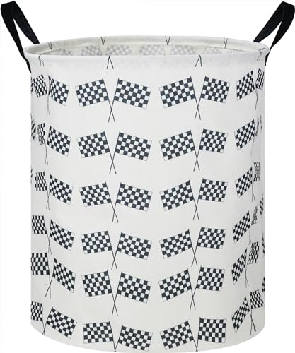 CLOCOR Kids Laundry Basket,Waterproof Baby Boys Nursery Hamper,Collapsible Fabric Storage Container,Toys Bin,Room Decor,Gift Basket（Racing - color: Racing