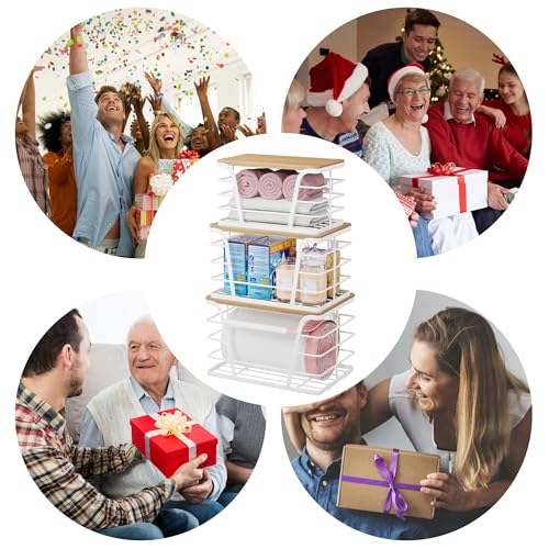 TIDIIABODE 3 Pack Trash Bag Holder Dispenser,Kitchen Organization and Storage, Stackable Storage Bins with Lids, White - color: 3-Pack-XL&L&S-White