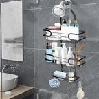 Shower Caddy Hanging, Shower Caddy Hanging Bathroom Shower Organizer, Long Bathroom Shower Organizer Hanger Rack with Hooks,Soap Holder - size: Bathroom Organizer 1