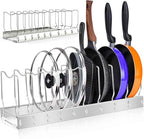2Pack Lid Organizer Pot Lid Organizer Detachable and Adjustable Pots and Pans Organizer for Kitchen Cabinet Storage for Pots and Pans, Cutting Boards, Cooking Utensils - size: 2 Pack