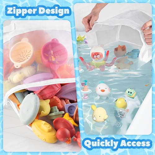 UNEEDE Bath Toy Organizer,4 Gallons Bathtub Toy Storage Organizer,Quick Access Bath Toy Holder For Bathtub,Baby Organizer,Quick Dry Baby For Tub,Mesh Shower Caddy - style: Classic Style