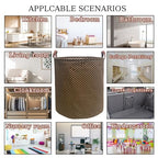 80L Waterproof Laundry Hamper in Family Leather Handle Laundry Basket in Dormitory Collapsible Laundry Bag in Nursery (96-Satisfied laundry hampers, 80L) - color: 96-Satisfied laundry hampers
