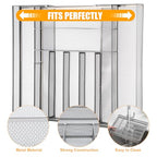 1 Pcs Utensil Drawer Silverware Organizer, Metal Mesh Expandable 13" ~24" Kitchen Drawer Organizer, 7-9 Slots Cutlery Tray Dividers for Kitchen Flatware Christmas Housewarming Gift (Sliver) - color: Sliver
