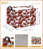 Rectangle Storage Basket with Handles,Collapsible Storage Bin,Books Box,Gift Basket(Big Rugby) - color: Big Rugby