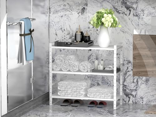 Jojocross Expandable Stackable Aadjustable Shoe Rack Pantry Shelf for Kitchen Cabinets Counter Shelves Countertop Cupboard Storage Solution,Sturdy Heavy-Duty Metal Construction(2Packs/White/Medium) - color: 2Packs/White, size: MEDIUM:8.1"D x 16.5"W x 7.8"