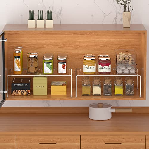 Redrubbit 6 Pack Medium (13 x 9. 4 Inch) Cabinet Storage Shelf Rack, Rustproof Kitchen Counter and Cabinet Shelf, Storage Rack Organizer for Kitchen, Fridge, Cabinet, Bathroom, Chrome - color: Chrome