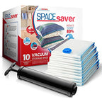 10-Pack Variety Vacuum Storage Bags for Comforters, Blankets & Clothes – Vacuum Sealed Compression Bags with Hand Pump – Space Saver Storage Bags for Bedding,Travel & Organization (2S, 2M, 3L & 3XL)