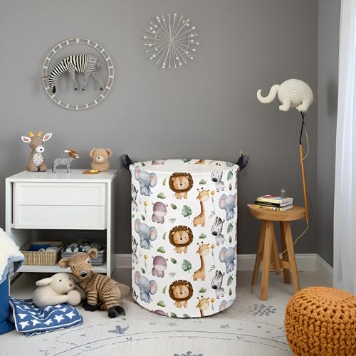 Baby Laundry Hamper Basket Baby Hamper for Nursery Boy and Girl Cute Kids Toys Storage Bin Organizer Animal Room Decor(Animal) - color: Animal