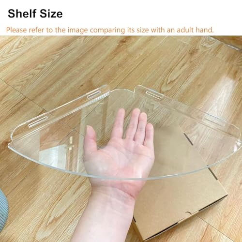Acrylic Corner Shelves, Adhesive Shelf, Shower Caddy Organizer for Home Decor,Clear Shower Shelf,No Drilling Wall Mounted Bathroom Shelves (Clear 10 inch 1 set) - color: Clear 10 inch 1 set