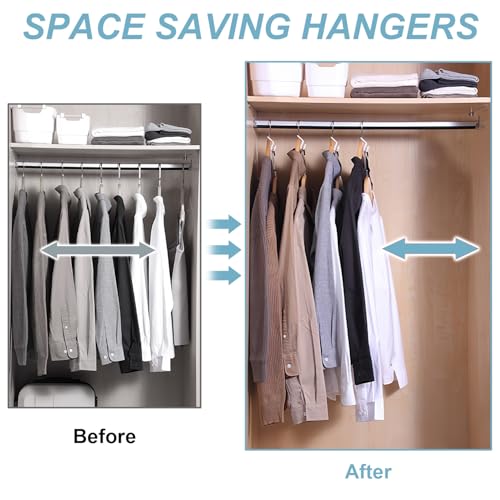 100 PCS Space Saving Hanger - Space Saver Clothes Hanger Connector with Stacking Hooks and Heavy Duty Cascading Connection - color: 100 Pcs Multicolor