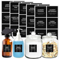 HVSWLY Minimalist Laundry Room Labels，30 Matte Waterproof Labels for Jars Spray Bottles and Detergent Dispensers, Preprinted Laundry Room Organization Labels Set(Black), Large, TCD-87