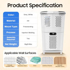 2 Tier Vertical Rolling Laundry Cart, with 3 Removable PP Hollowed Out Laundry Hampers for Laundry, Towels, Blankets and Bathroom Organization, 17.32 x 12.2 x 29.13 inch