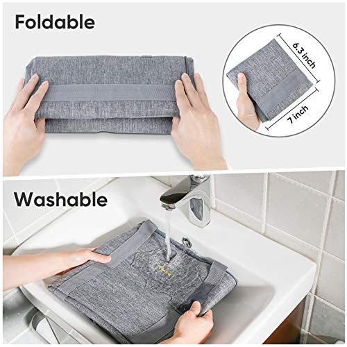 BALEINE Extra Large Storage Tote with Zippers & Carrying Handles, Heavy-Duty Oxford Fabric Moving Bags for Laundry, Space Saving, Storage,2-Pack, Winter Gray - color: Gray, size: 2-Pack
