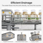 SNTD Dish Drying Rack - Extendable Dish Rack, Large Sink Drying Dish Drainer for Kitchen Counter, Stainless Steel Dish Strainer with Utensil Holder (Grey) - color: Gray