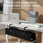 28" Under Desk Cable Management Tray- Clamp/Screw Mount Desk Cable Organizer Cable Tray Hiders for Office&Home - size: 28"L x 5.5"W