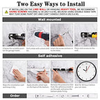 2 Racks and 3 Hooks Broom and Mop Holder Wall Mounted Garage Organizer Storage Tool Racks Stainless Steel Heavy Duty Hooks Self Adhesive Solid Non-slip Wall Hangers for Home Kitchen Garden Laundry - color: 2 Racks & 3 Hooks (Silver) - 1 Pack