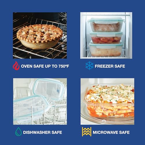 LocknLock LOCK & LOCK Purely Better Glass Bread Baking/Loaf/Meatloaf Pan/Food Storage Container with Lid, 8.5 Inch x 5.5 Inch, Clear - style: Loaf Pan