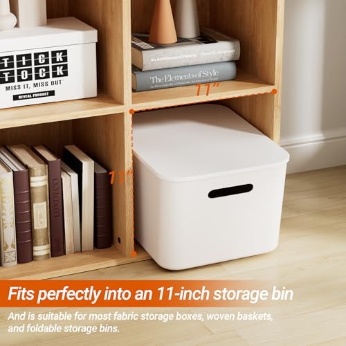 Wooden 6 Cube Storage Organizer with Closed Back Panel, Modern Open Cube Storage Shelf Bookshelf with Compartments, Cube Shelf Organizer for Living Room, Bedroom, Study Room (Wood Color) - color: Wood Color