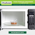 Freshware Food Storage Containers [240 Set] 8 oz Plastic Deli Containers with Lids, Slime, Soup, Meal Prep Containers, BPA Free, Stackable, Leakproof, Microwave, Dishwasher and Freezer Safe - size: 8 oz, 240 Set
