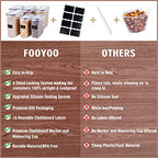 FOOYOO Cereal Containers Storage Set - 6 Piece Airtight Large Dry Cereal Storage Containers(4 * 4L+2 * 2.5L), BPA Free Dispenser Plastic Cereal Storage Containers with 16 Labels & Pen - color: 6 Piece
