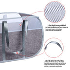 Pop Up Laundry Hamper，with Durable Handles collapsible laundry basket，Easy to Open and Fold for college Dorm,kids room，travel (Gray)… - color: Gray